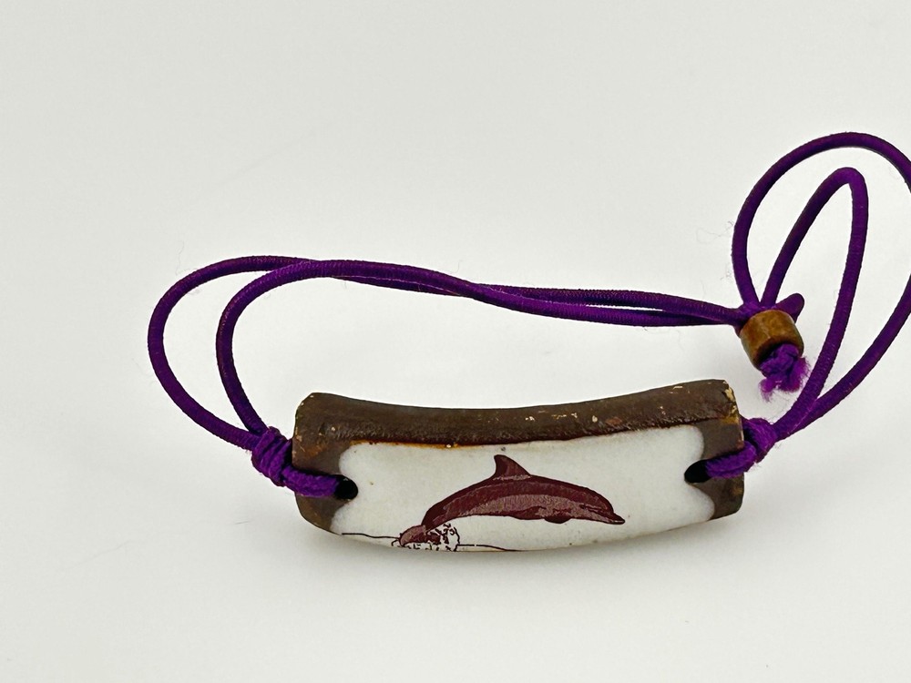 Mudlove Surf Ceramic Adjustable Bracelet with Dolphin Design