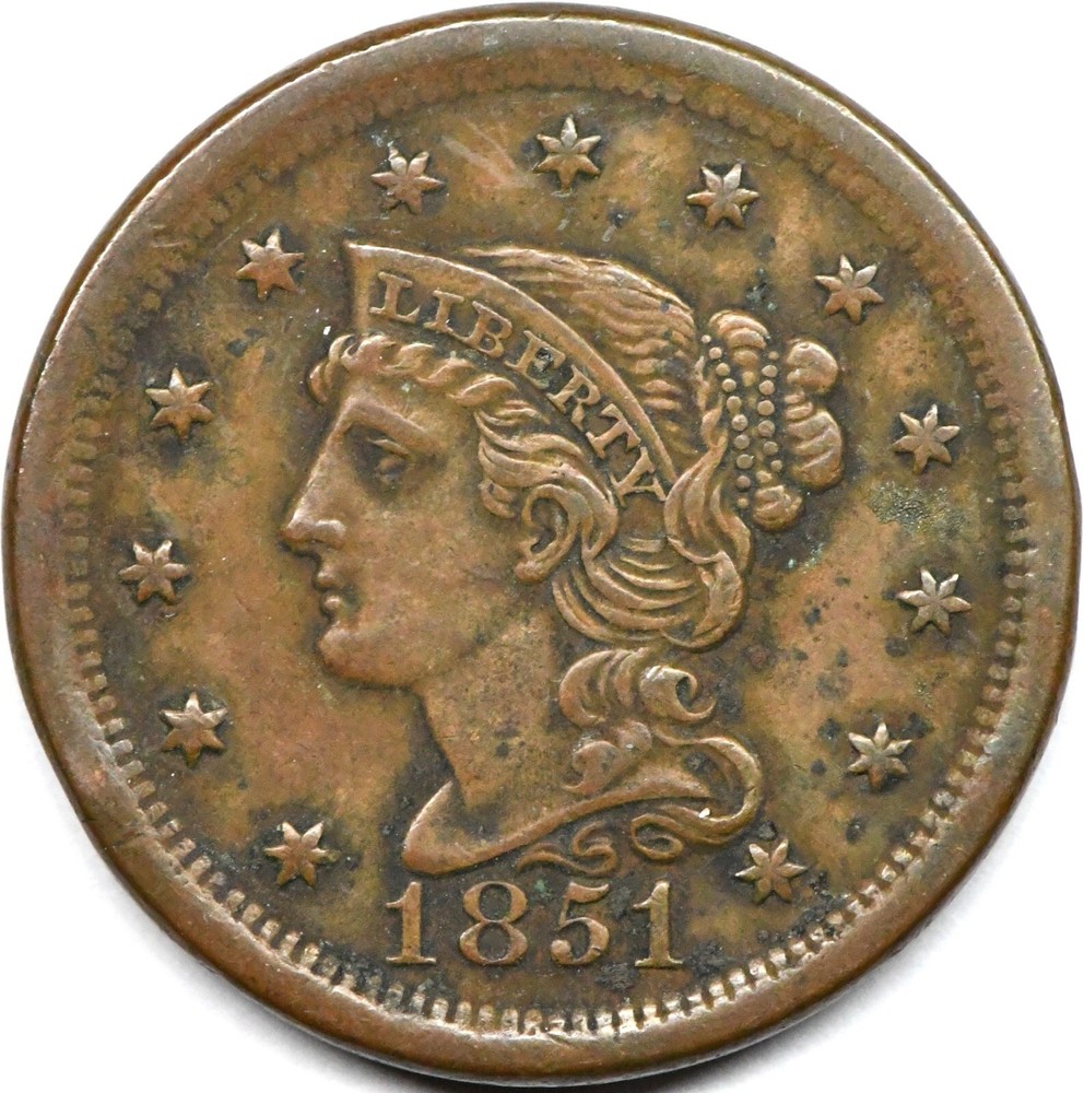 1851 large cent