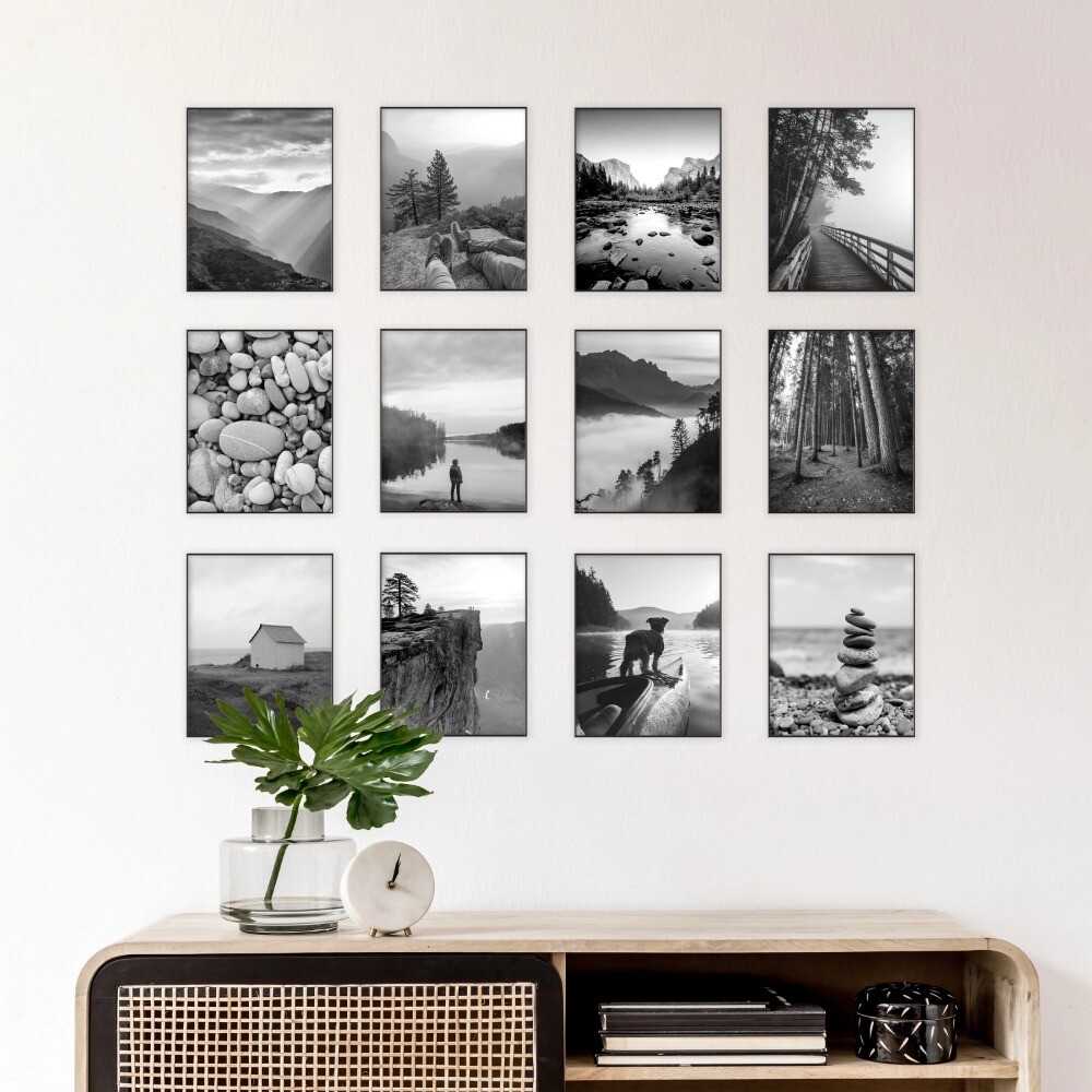 New Mainstays 8x10 Black Format Front Loading Picture Frame Set of 12