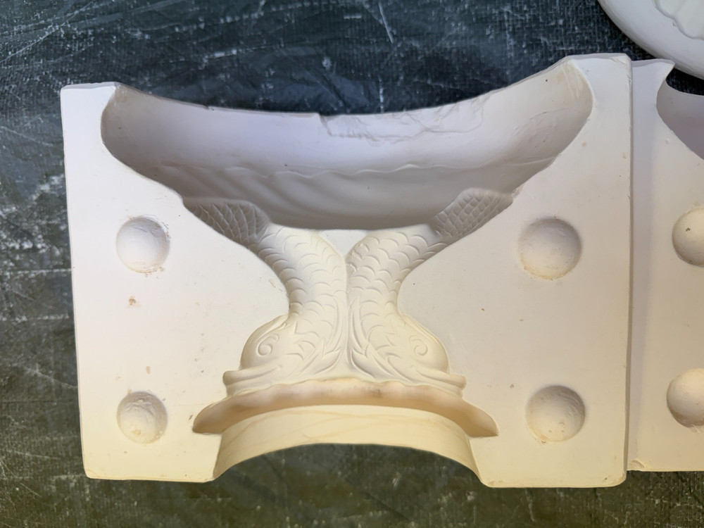 VINTAGE KEN OCORR CERAMIC MOLD #SD-2 DOLPHIN SOAP DISH