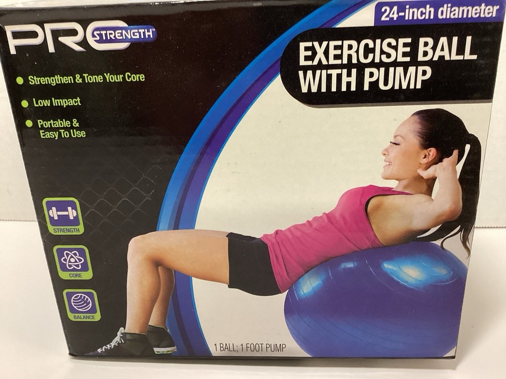 Pro Exercise Ball With Pump 24” Blue