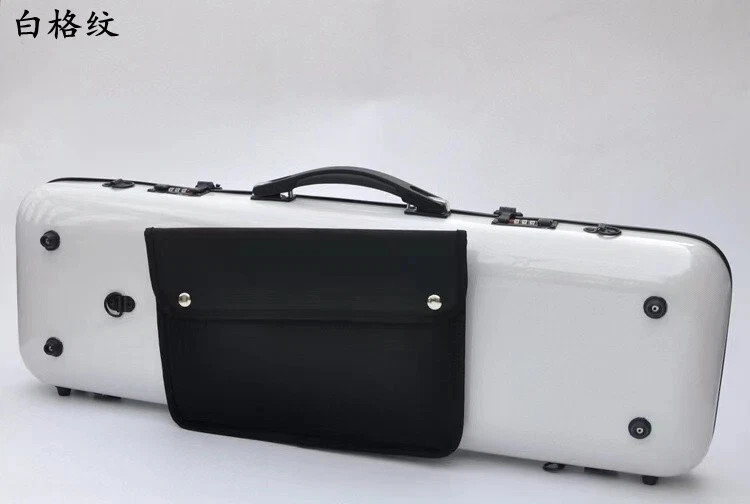 Good quality Rectangular carbon fiber 4/4 violin Case Code lock hard case music