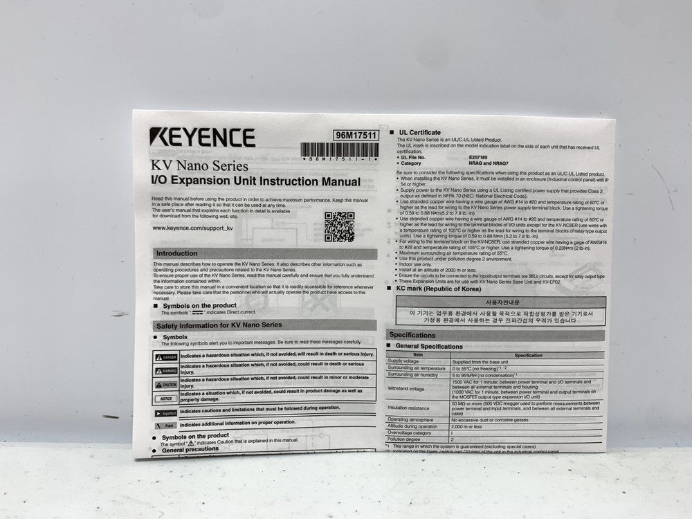 Keyence KV-NC16ETPE Programmable Logic Controller Expansion I/O Module