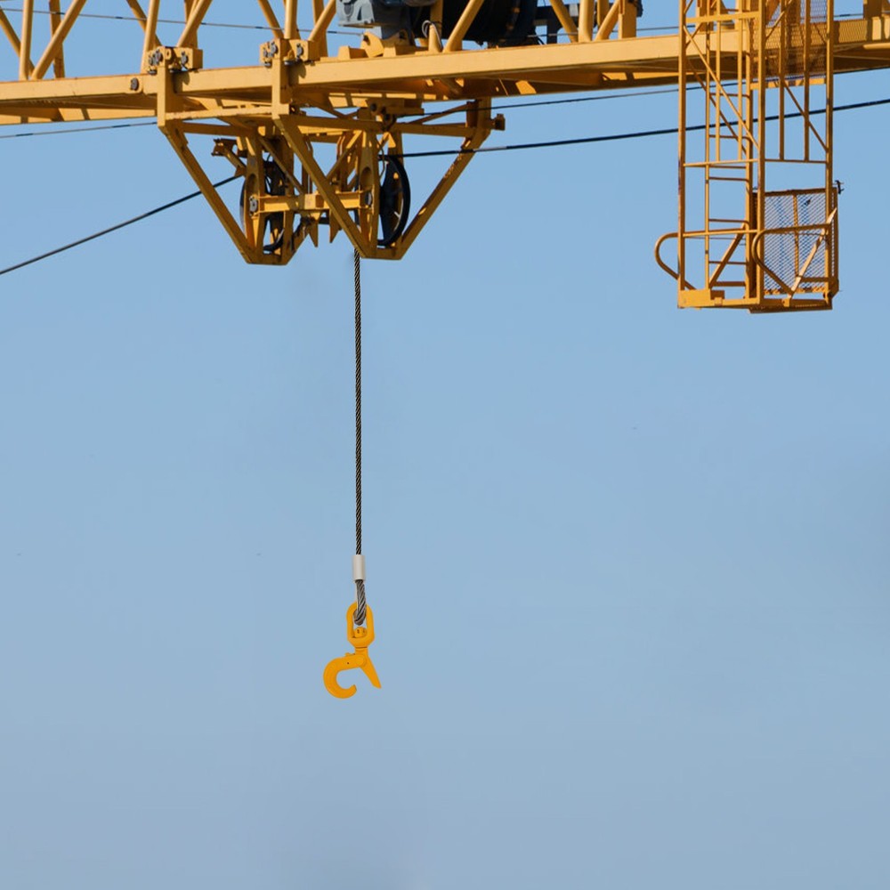 Wire Rope Winch Cable,7/16"*50ft Winch Cable with Self Locking Hook Carbon Steel