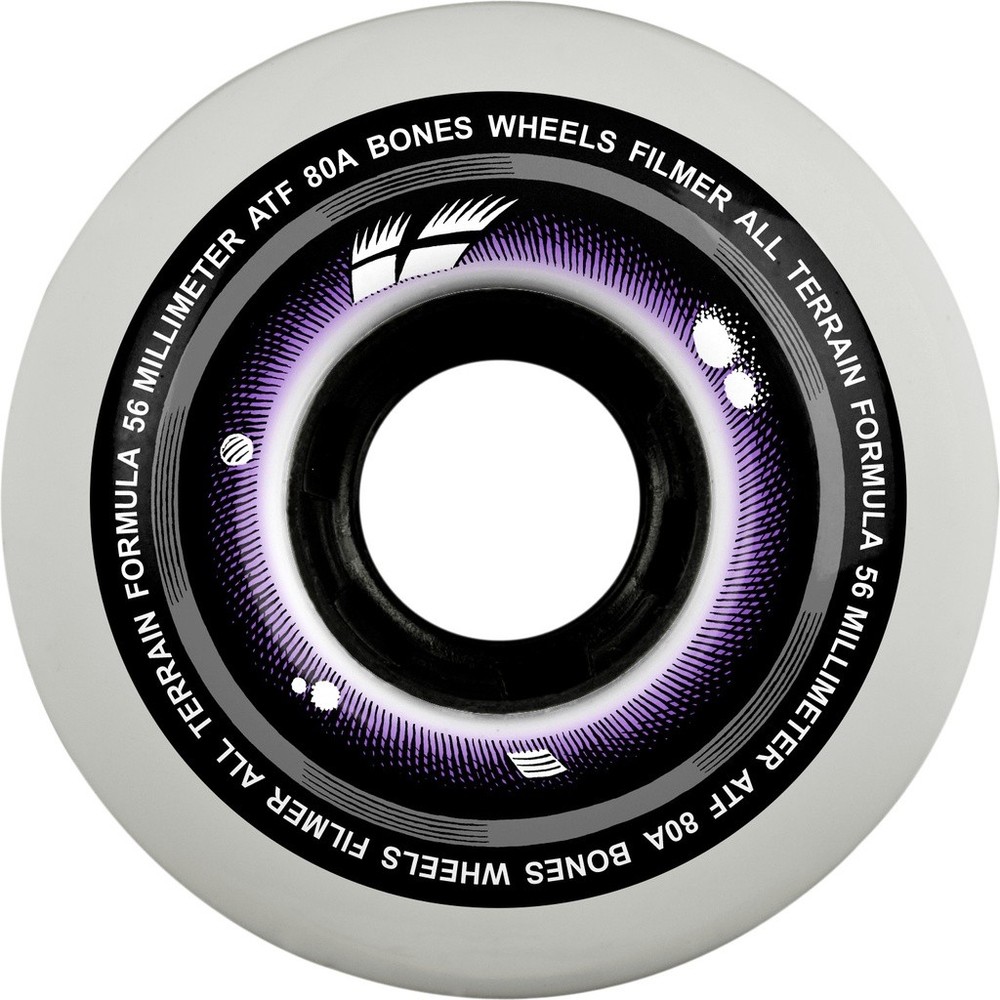 Bones ATF Filmers 60mm 80a White Skateboard Wheels