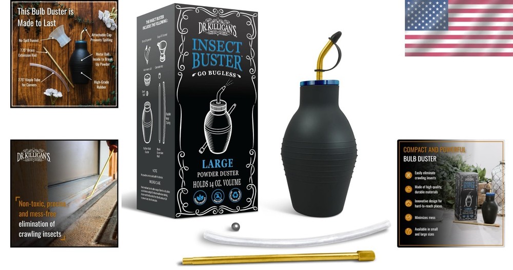 Natural Pest Control Solution - The Insect Buster 14oz Handheld Duster & Sprayer