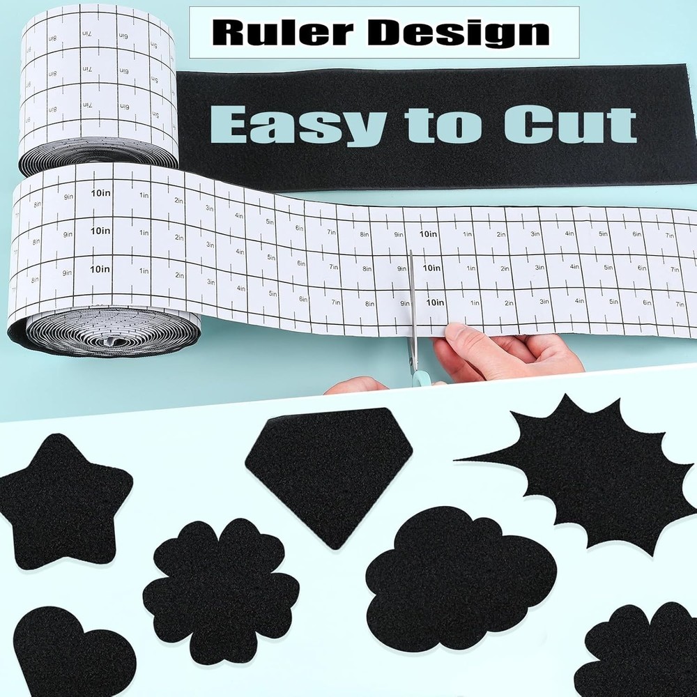 Multi-Surface 20Ft x 4 Inch Heavy-Duty Hook & Loop Tape - Ideal for DIY Projects