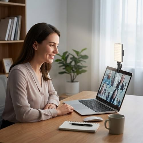 Selfie Light for iPhone-Camera Light for Content Creator-Portable Light Black