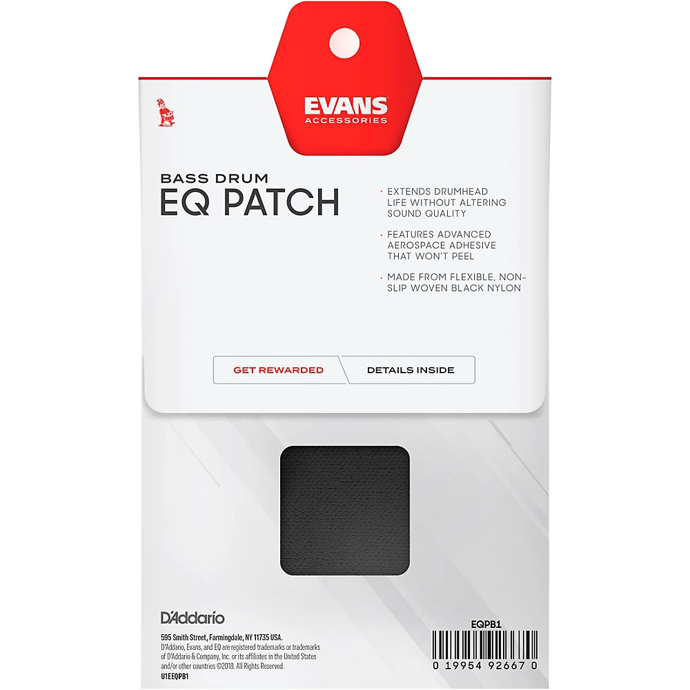 Evans EQ Bass Drum Patch Black