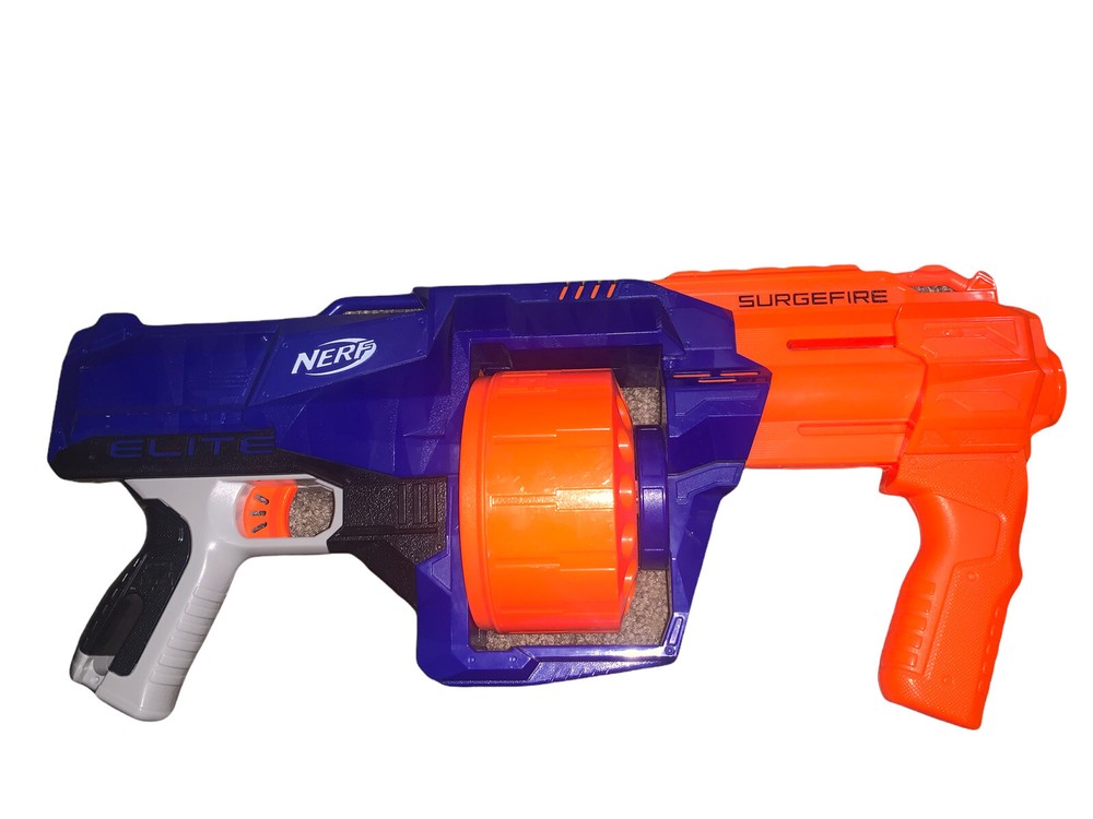 Nerf N-Strike Elite SurgeFire Blue Blaster! Working TESTED