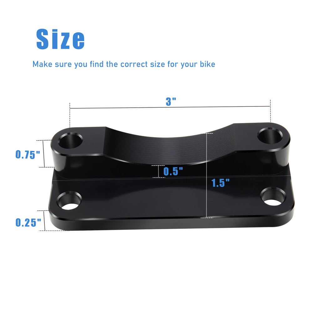 Front Fender Spacer Bracket Relocator Kit for Electra Glide Road King 2003-2013