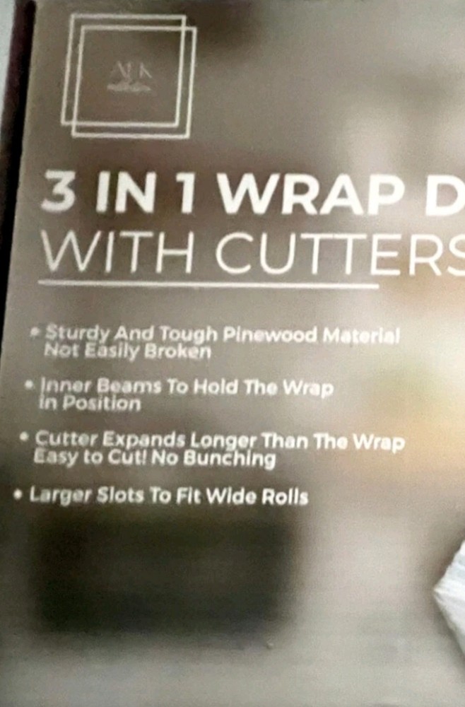 3 in 1 wrap dispenser with cutters