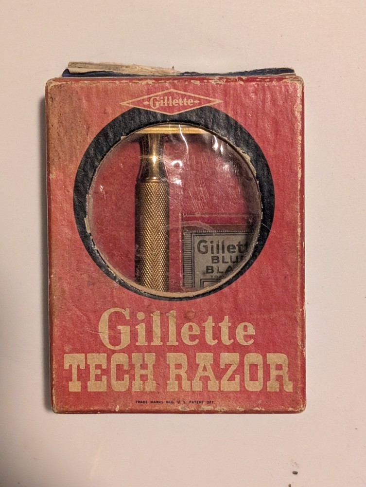 Vintage Gillette Gold Tech Double Edge Razor
