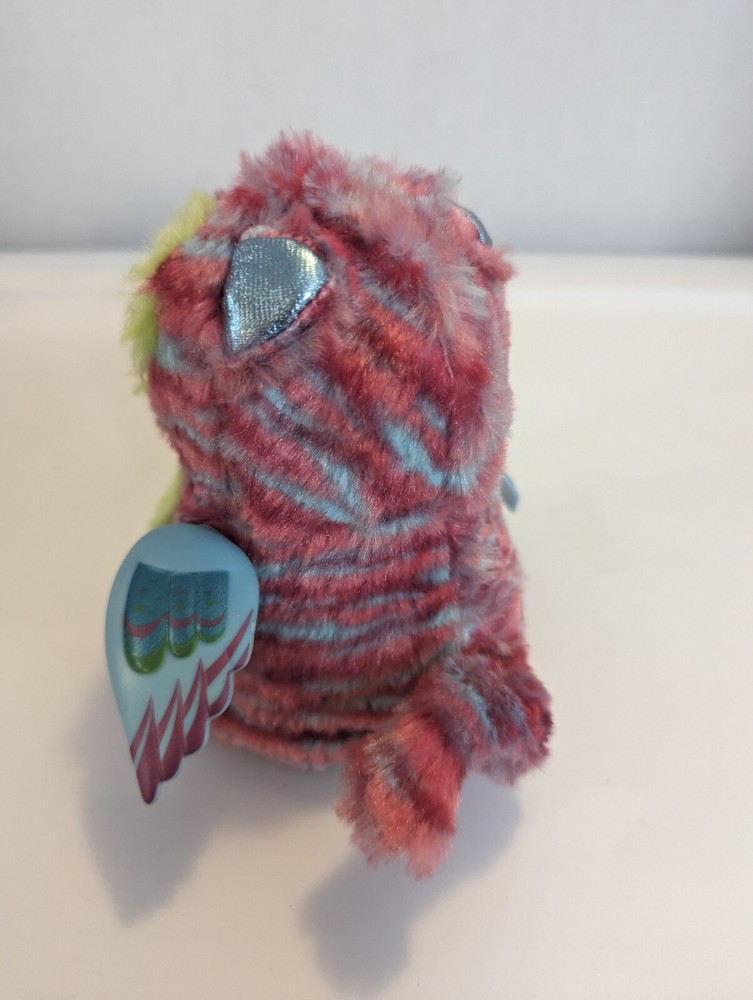 Hatchimals Fabula Forest Pink & Green Owl Spinmaster Interactive Bird Toy *works