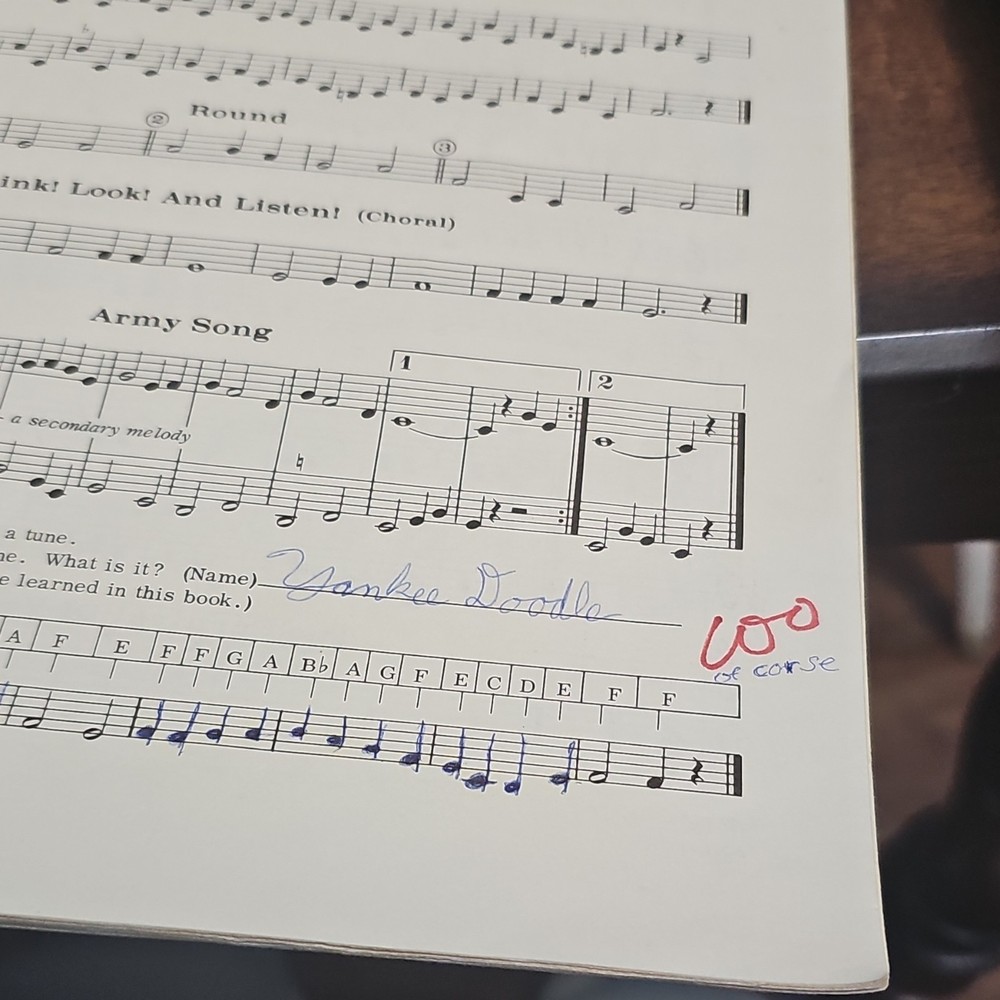 First Division Band Method Clarinet Workbook Fred Weber 1962 Home Practice