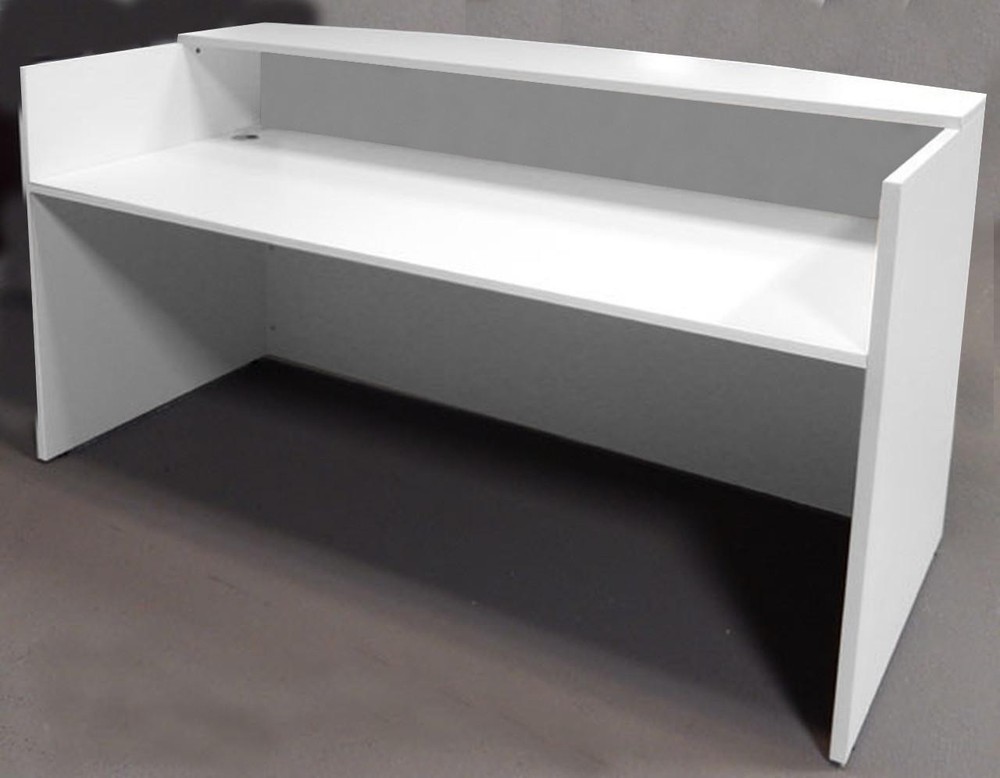 New 71" White Reception Office Desk Shell