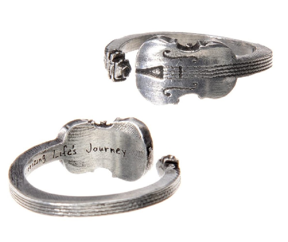 Whitney Howard Designs Violin Ring – Adjustable Pewter Musician Gift