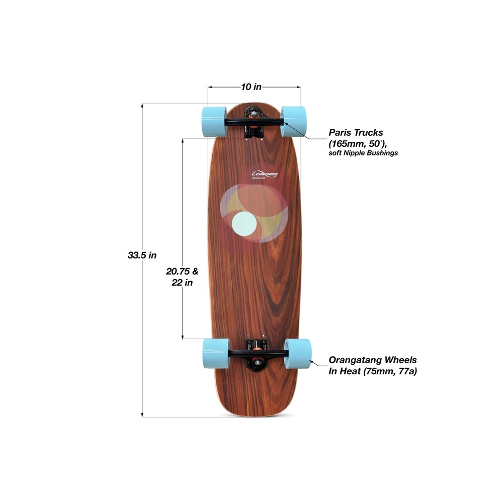 Loaded Boards Omakase Bamboo Longboard Skateboard Complete Roe