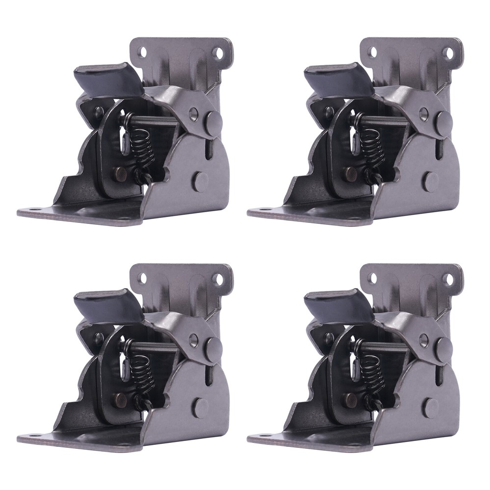 4 Pack Folding Table Leg Brackets, Black Foldable Self-Locking Extension Hinge