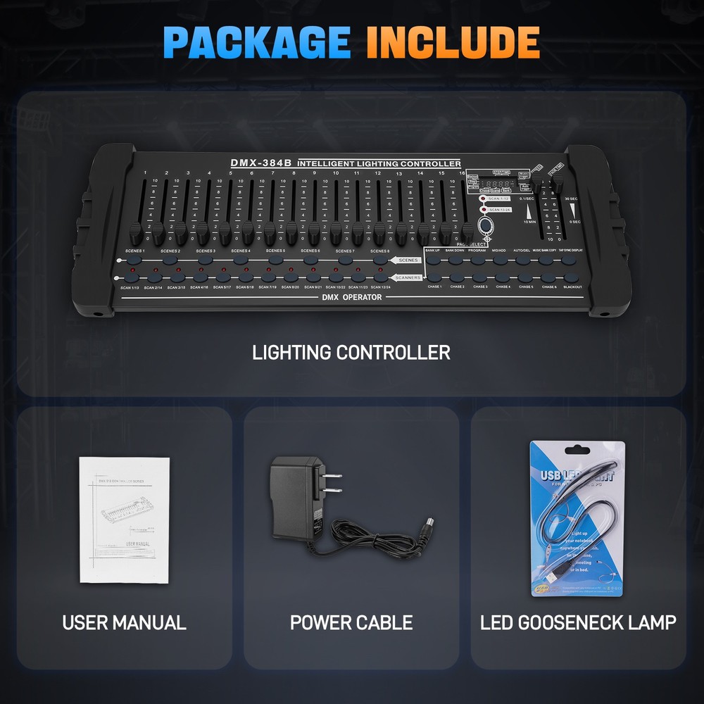 DMX 384 512 Channels Operator Console Controller For Stage Lighting DJ Party US