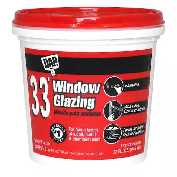33' 32Oz. White Window Glazing