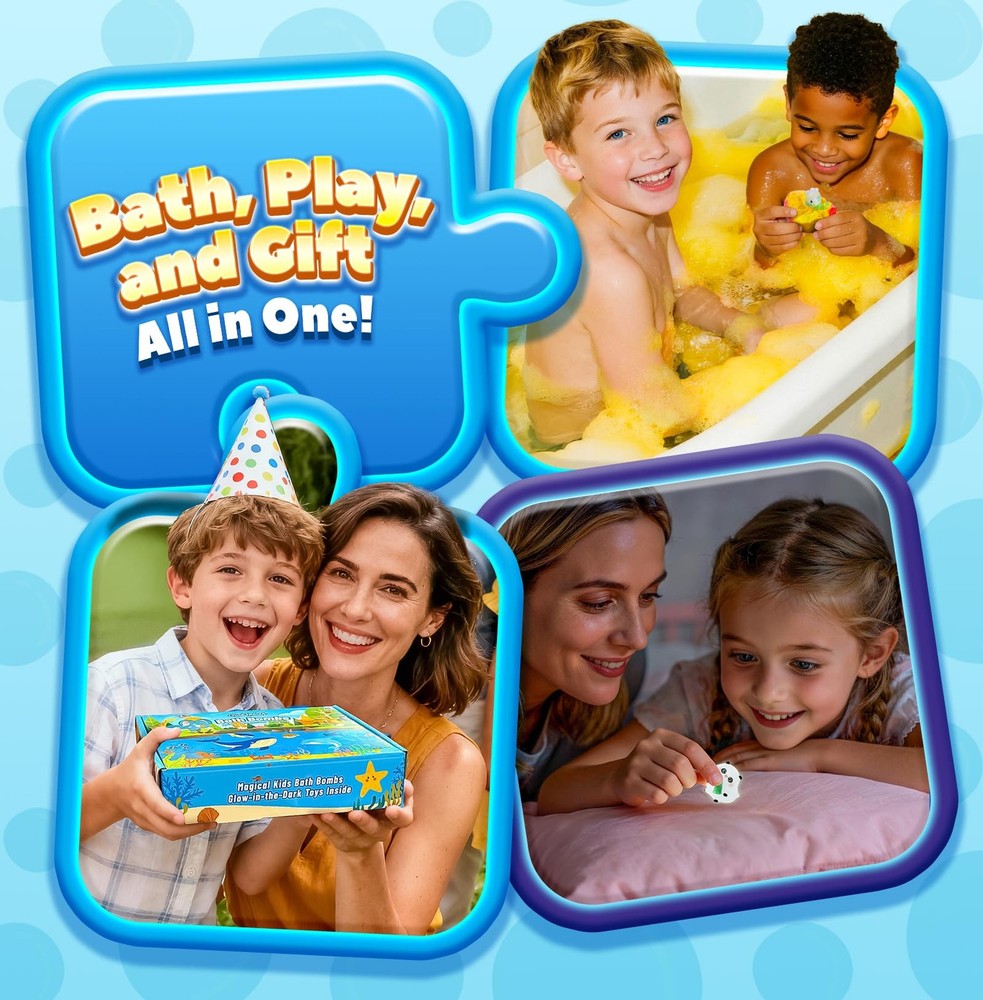 Bath Bombs for Kids with Surprise Inside, 20 Pack Handmade Bath Bomb Gift Set...