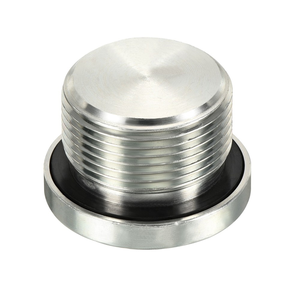 M26*1.5 Hex Head Pipe Fitting Plug, 3 Pack Male Thread 45# Steel Plug
