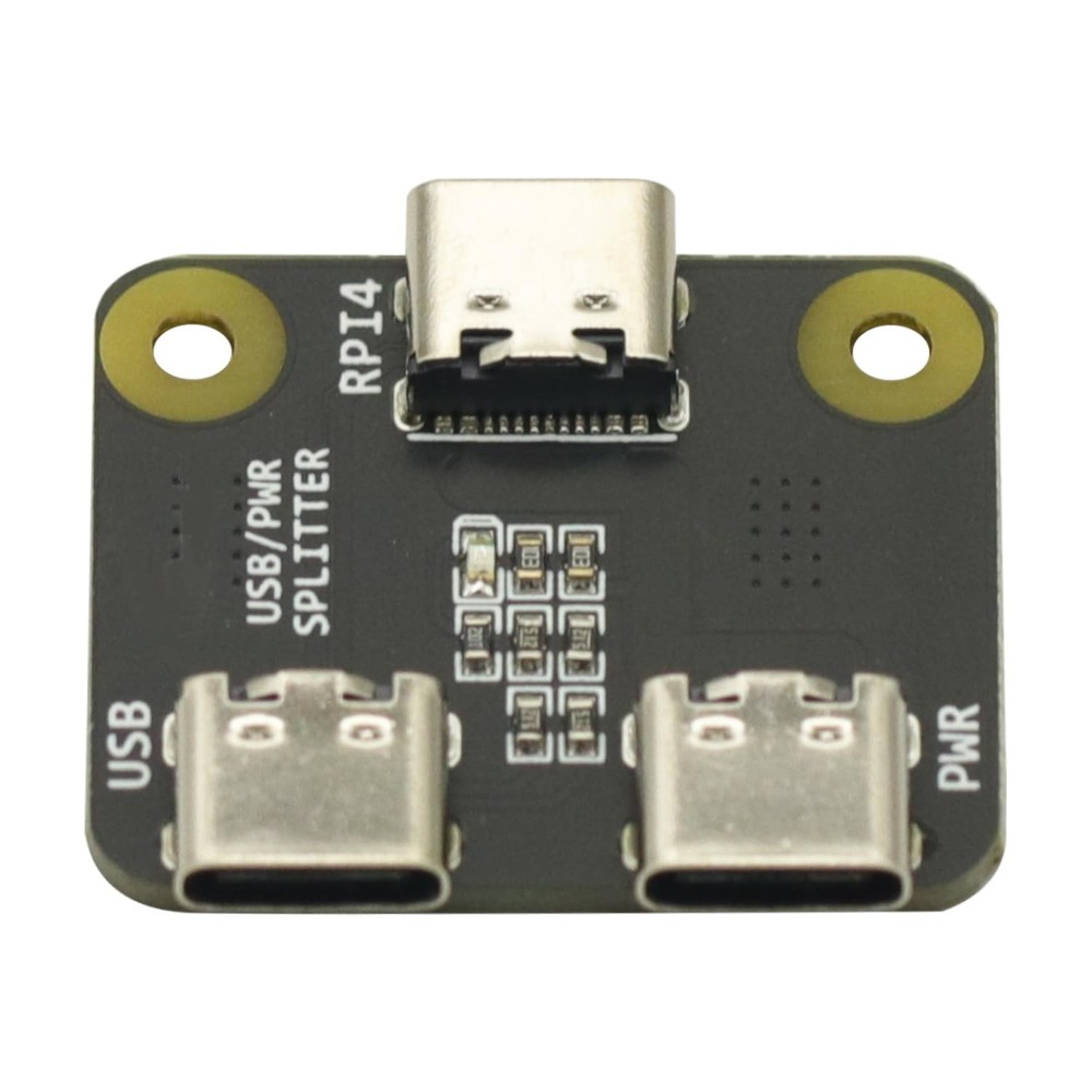 Type-C Interface Power Splitter is Suitable for Raspberry Pi 4 USB 1 to 2 Mod...