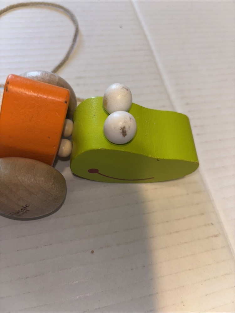 Classic World Pull Behind Crocodile Wooden Pull Toy Alligator