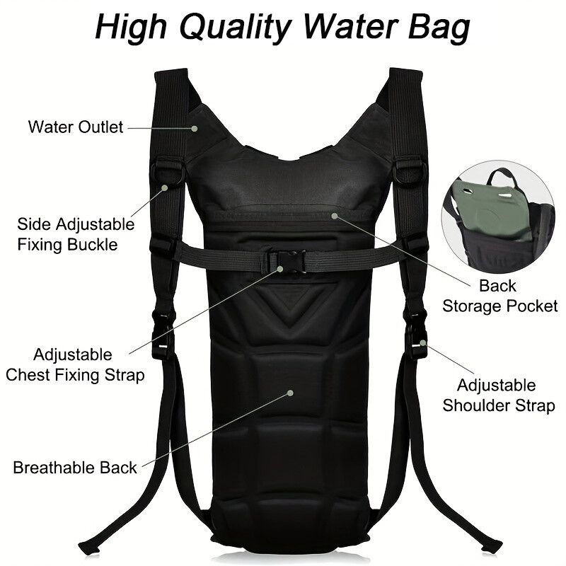 3L Water Bladder Bag Hydration System Backpack Drinking Pack for Cycling Hiking