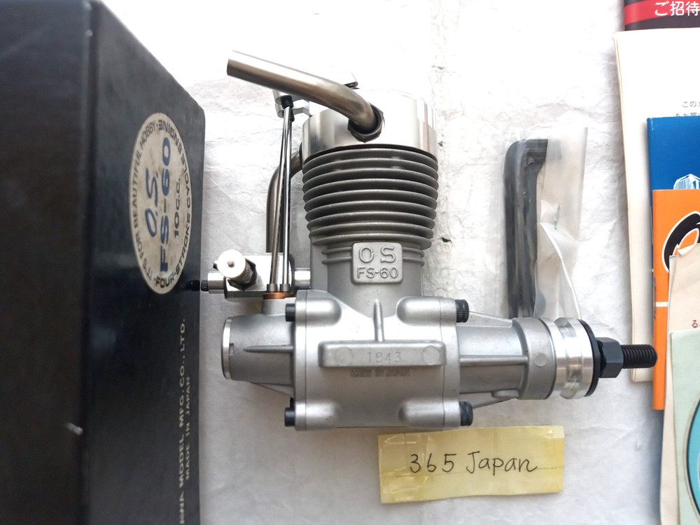 O.S. FS-60 Engine Surpass Four Stroke Engine w/Box/Manual Early Production Model