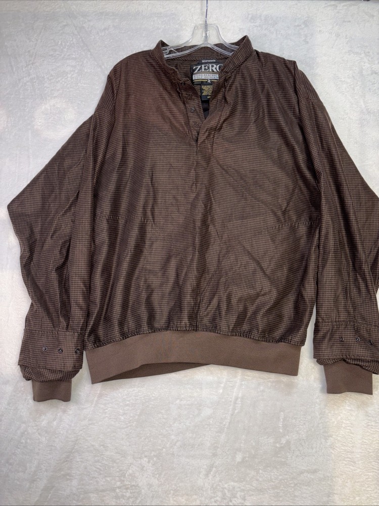 Zero restriction golf outerwear brown micro suede men’s medium 1/4 Snap pullover