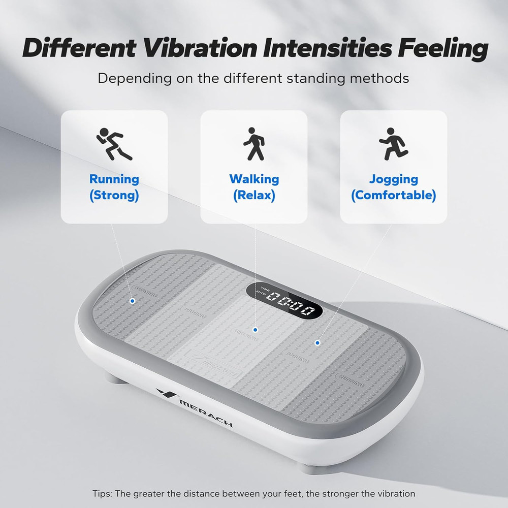 Vibration Plate Exercise Machine, Vibration Plate 440 Lbs Capacity, Bluetooth an