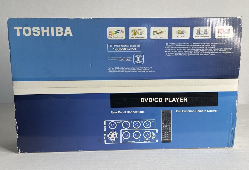 Toshiba (SD-K750) DVD & CD Player MULTI FORMAT & PLAYBACK & WIRELESS REMOTE