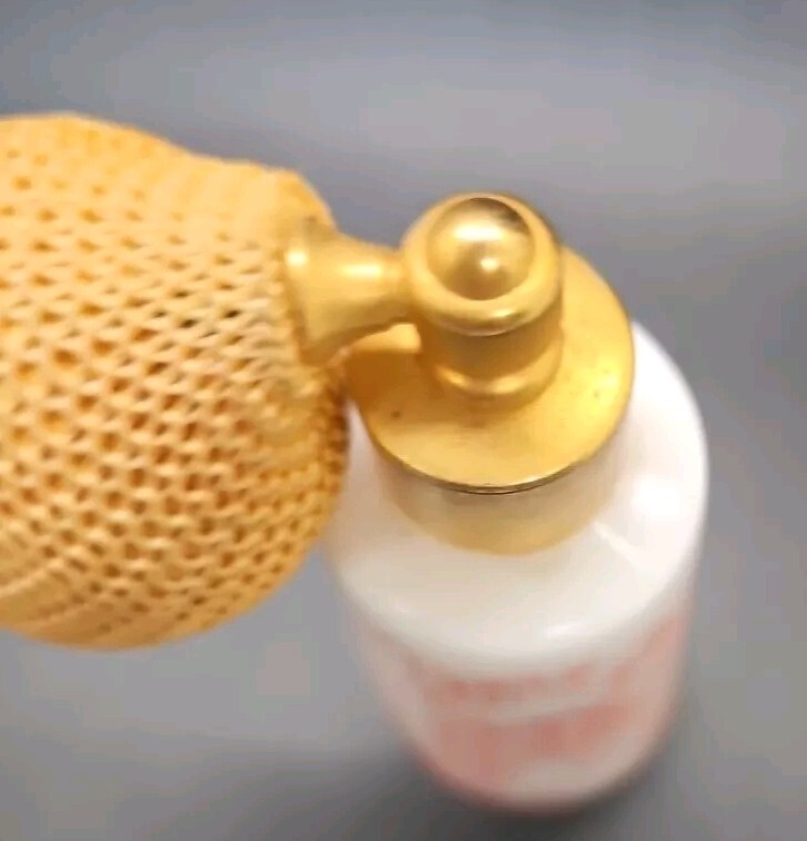 Vintage Coty Emeraude Milk Glass Empty Perfume bottle with Atomiser