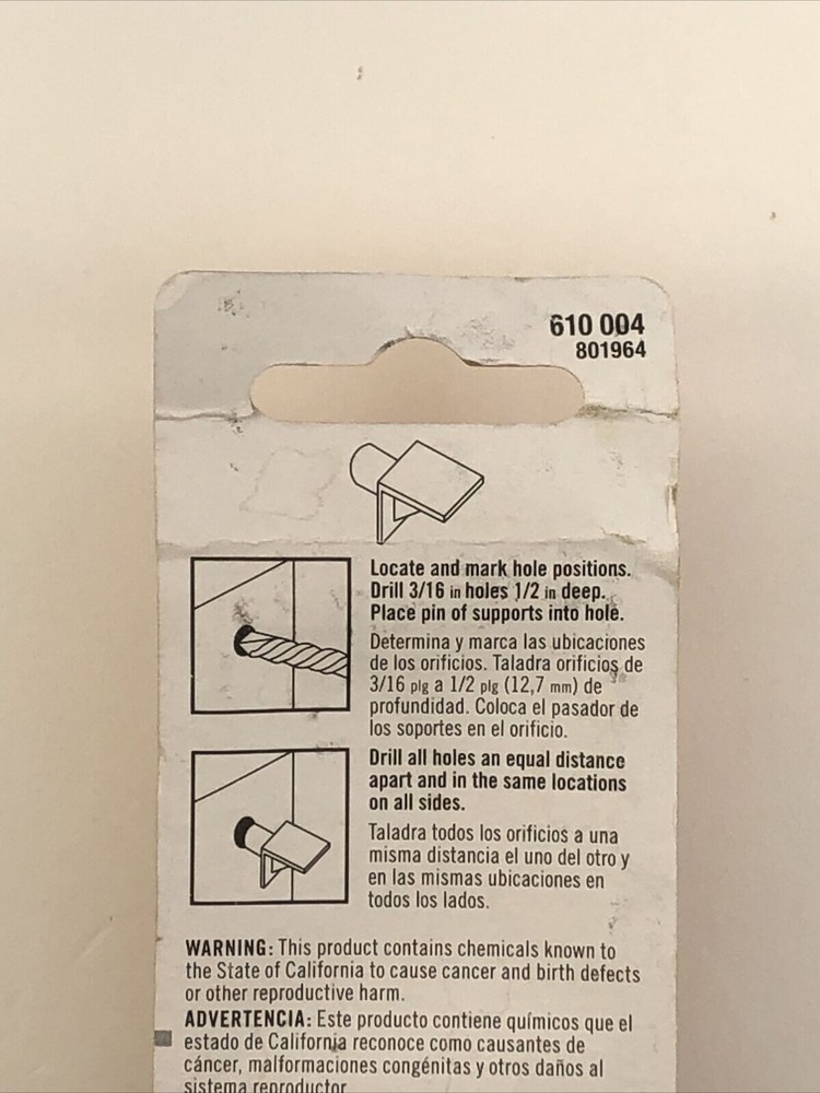 Everbilt Peg Shelf Support Bracket Clips (8-piece) 5mm Black Nylon