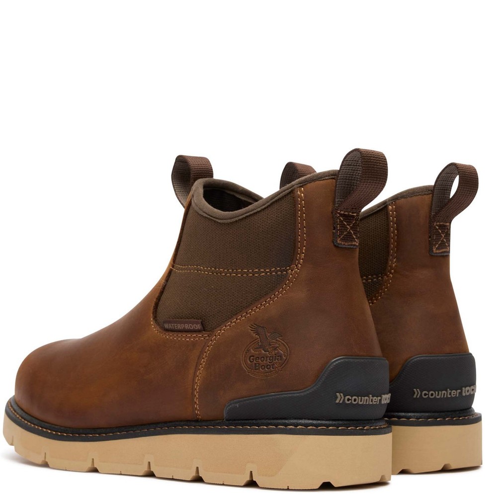 Georgia Boot Carbon Flex Wedge Chelsea Carbon Toe Work Boot