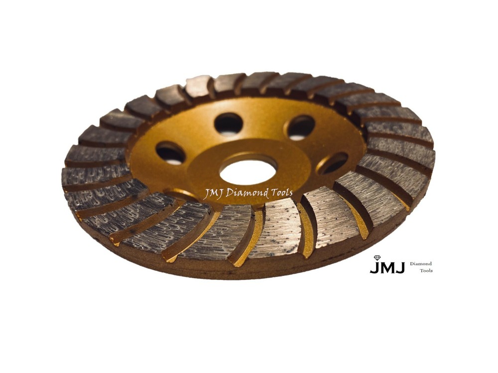 2pack: 5" Diamond Turbo Cup Wheel Non Thread 7/8" Arbor Concrete Stone Grinding