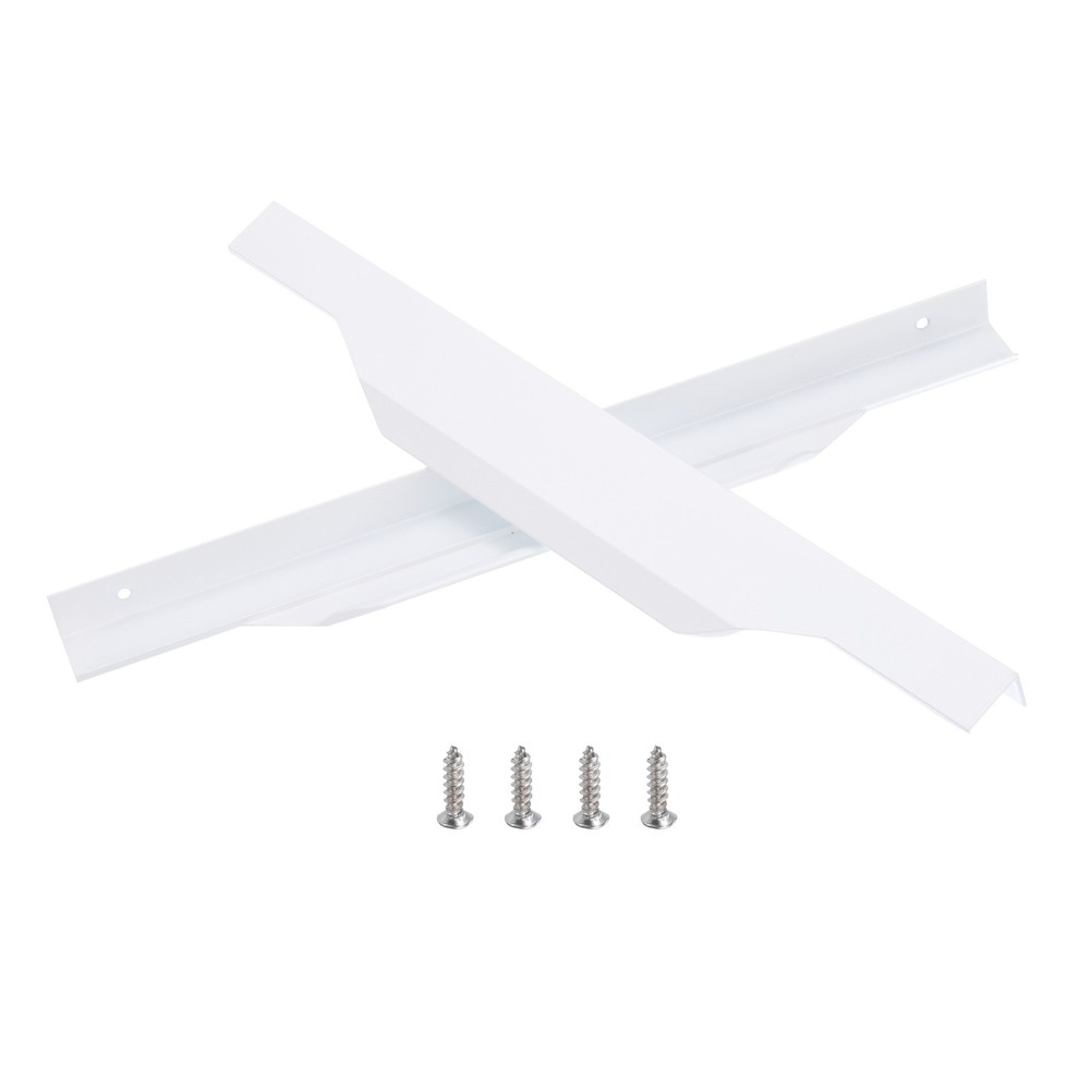 10 Pack Finger Edge Pull Cabinet Pulls Finger Pulls 256mm Hole Diameter White