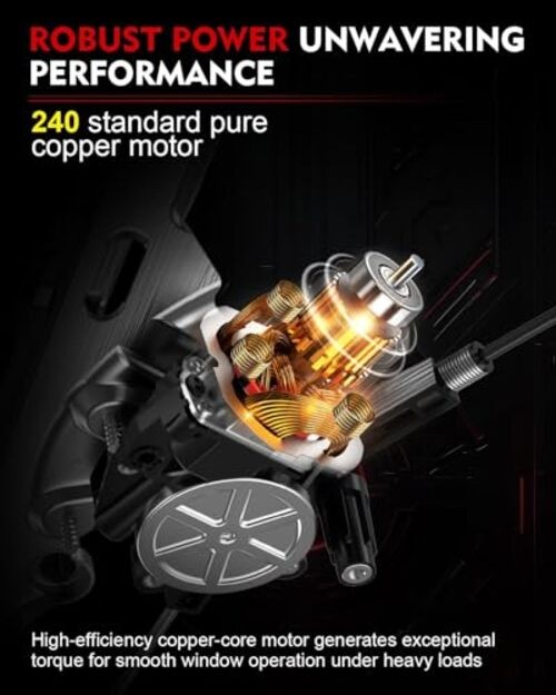 Power Window Regulator with Motor for:-Hyundai Front Right Passenger Side