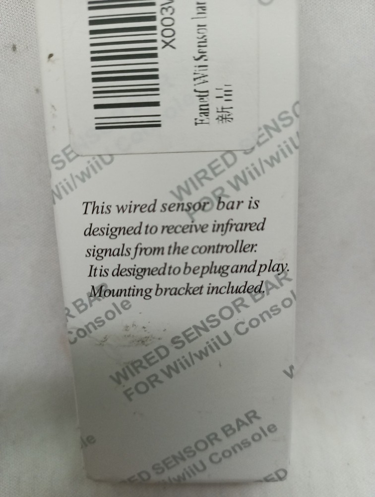 Wired Sensor Bar For Wii Wii U Silver Untested