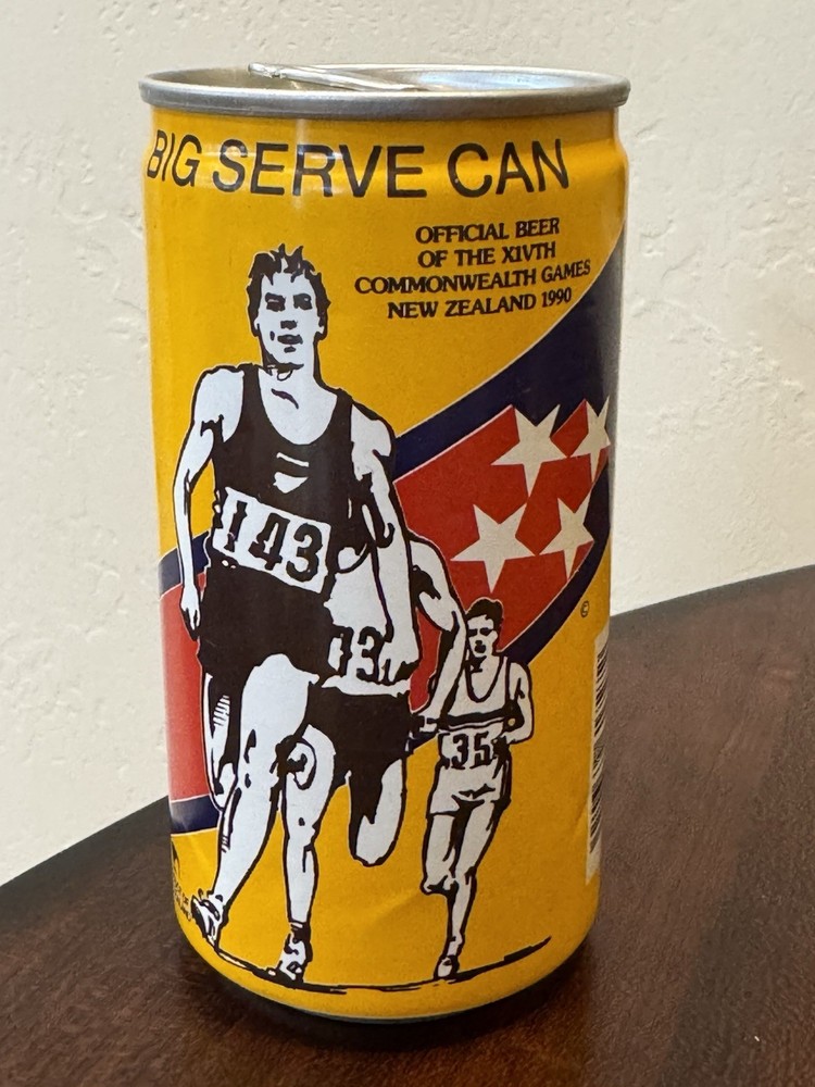 DB Draught Bitter - Runners - Commonwealth Games - Empty Beer Can Top-opened