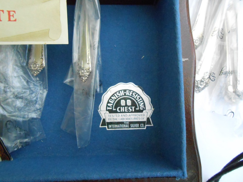 58 pc Starlight Rogers & Bro Silverplate flatware Set W Box Certificate