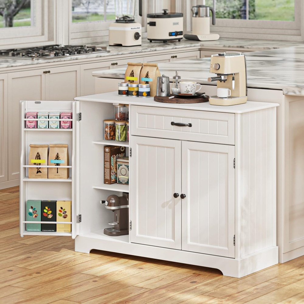 Kitchen Sideboard Buffet Cabinet with Storage Small Coffee Bar Cabinet with Draw