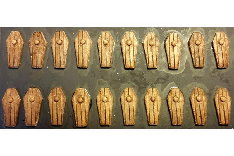15mm Fantasy Undead Coffin Shields (20 Shields)