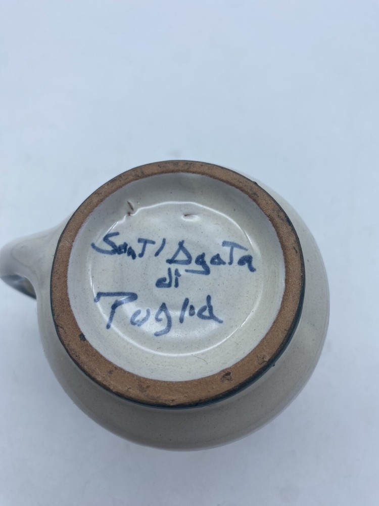 Pottery Pitcher Decanter Signed