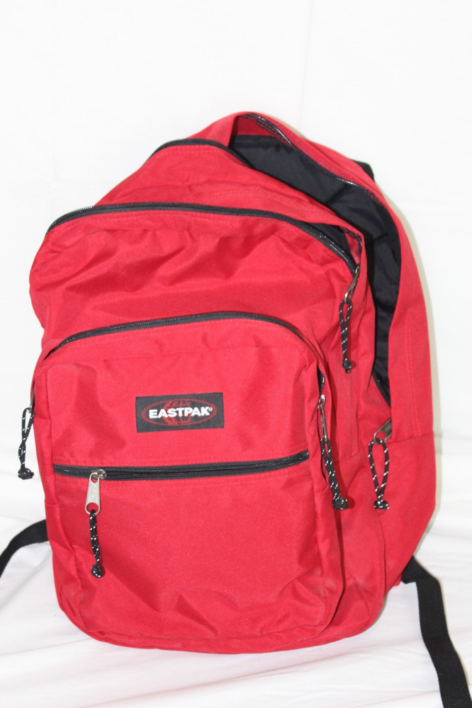Eastpak Padded Red Backpack 3 Sections Adjustable Straps