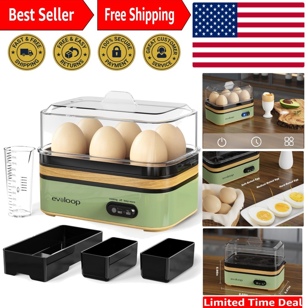 Rapid Egg Cooker with Accessories: Create Delicious Eggs Anytime, Anywhere