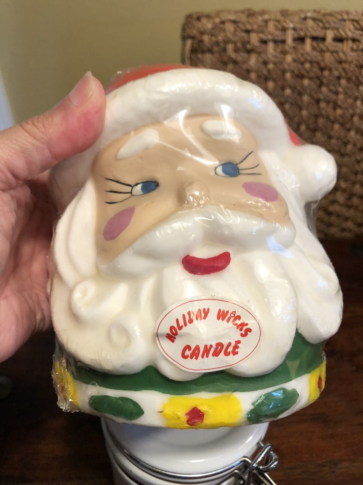 Vintage Santa Clause Head Candle