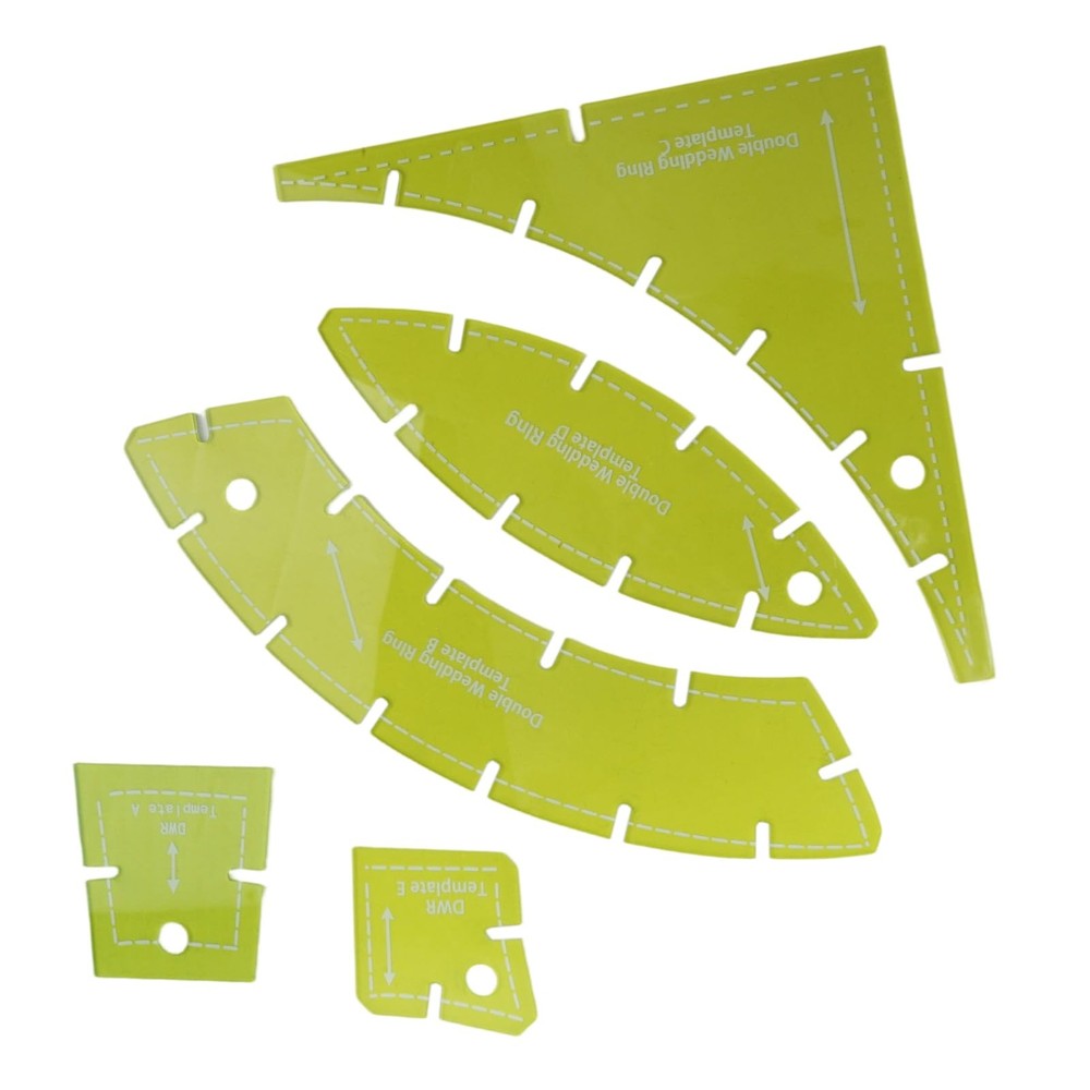 5PC Quilting Templates Set, DIY Sewing & Quilting Ruler Kit, Multi - Function...